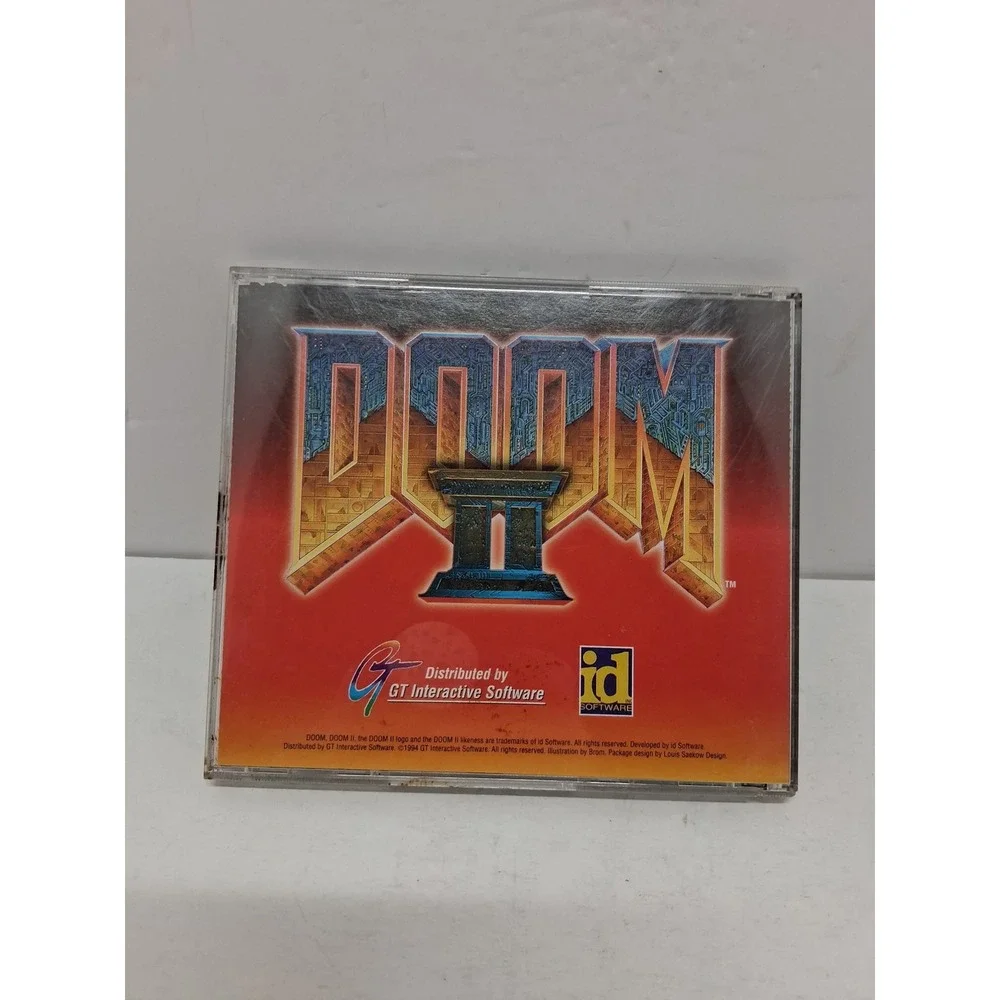 Doom II 2 PC CD-ROM 1994 id Software GT Interactive Vintage Retro Game Disc